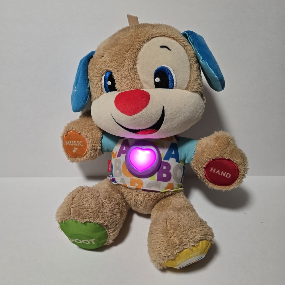 Interactive Plush Puppy Toy with Blue Ears